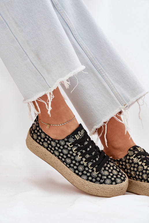 Chaussures de loisirs à motif avec plateforme Lee Cooper LCIN-25-08-3647L noires