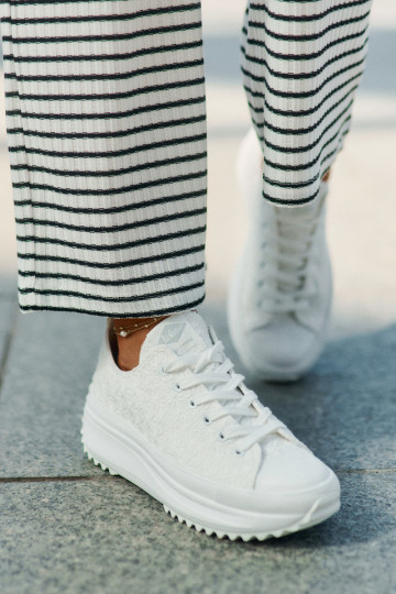 Chaussures de loisirs Z Haftem avec une plateforme Lee Cooper LCDANS-25-31-3465L couleur blanche 2