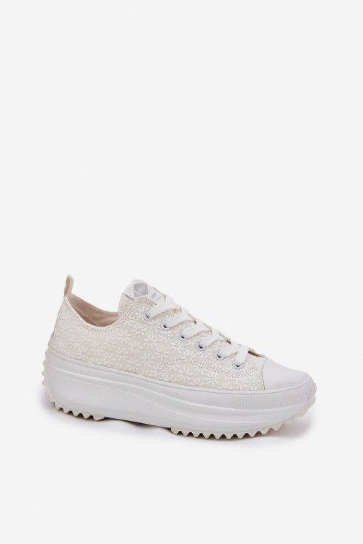 Chaussures de loisirs Z Haftem avec une plateforme Lee Cooper LCDANS-25-31-3465L couleur blanche Chaussures de loisirs Z Haftem avec une plateforme Lee Cooper LCDANS-25-31-3465L couleur blanche