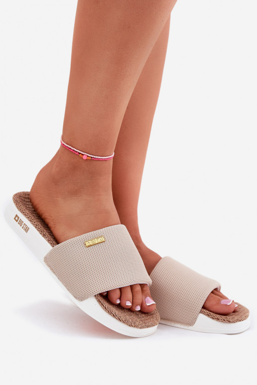 Pantoufles pour femmes Big Star RR274A102 beige Pantoufles pour femmes Big Star RR274A102 beige