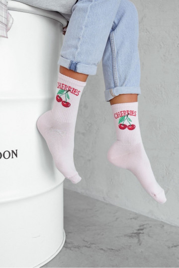 Chaussettes Féminin CHERRIES couleur rose
