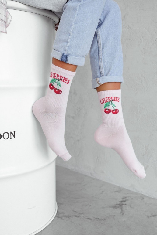 Chaussettes Féminin CHERRIES couleur rose Chaussettes Féminin CHERRIES couleur rose