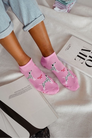 Chaussettes Féminin Dalmatyńczyk couleur rose