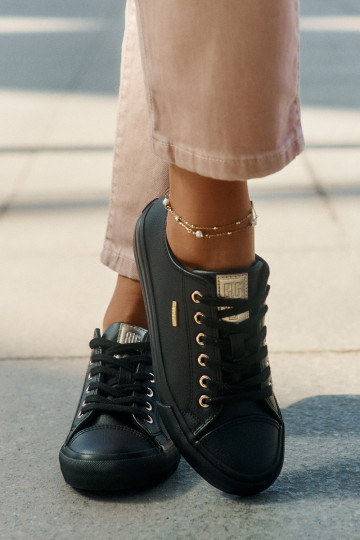 Chaussures de loisirs en cuir écologique Big Star RR274749 couleur noire