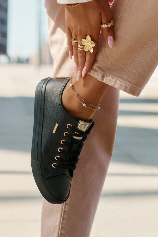 Chaussures de loisirs en cuir écologique Big Star RR274749 couleur noire