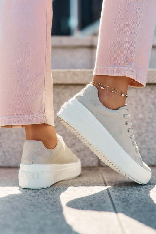  Chaussures de loisirs avec une plateforme Big Star RR274465 beige