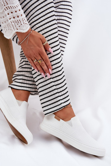 Chaussures de loisirs Slip-On Big Star RR274717 couleur blanche 2