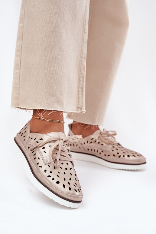 chaussures Peau Féminin S.Barski LR51-611 couleur dorée chaussures Peau Féminin S.Barski LR51-611 couleur dorée