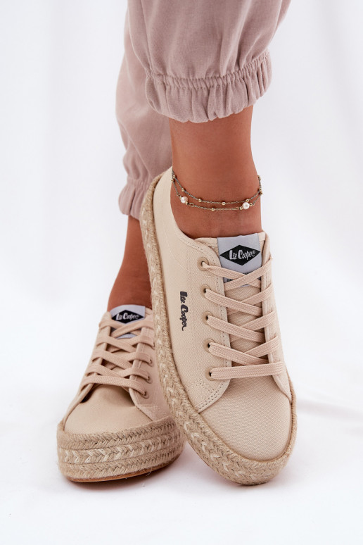 Chaussures de loisirs Avec tresse Lee Cooper LCDANS-25-44-3215 beige Chaussures de loisirs Avec tresse Lee Cooper LCDANS-25-44-3215 beige