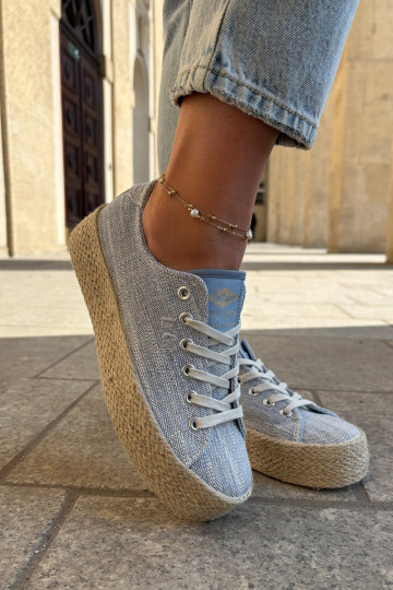 Chaussures de loisirs avec une plateforme Avec tresse Lee Cooper LCDANS-25-02-3283 couleur bleue