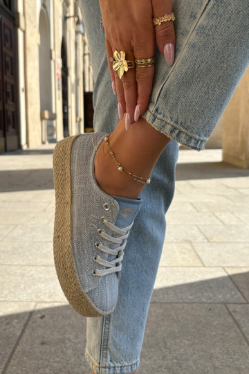 Chaussures de loisirs avec une plateforme Avec tresse Lee Cooper LCDANS-25-02-3283 couleur bleue 2