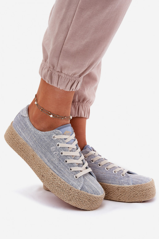 Chaussures de loisirs avec une plateforme Avec tresse Lee Cooper LCDANS-25-02-3283 couleur bleue