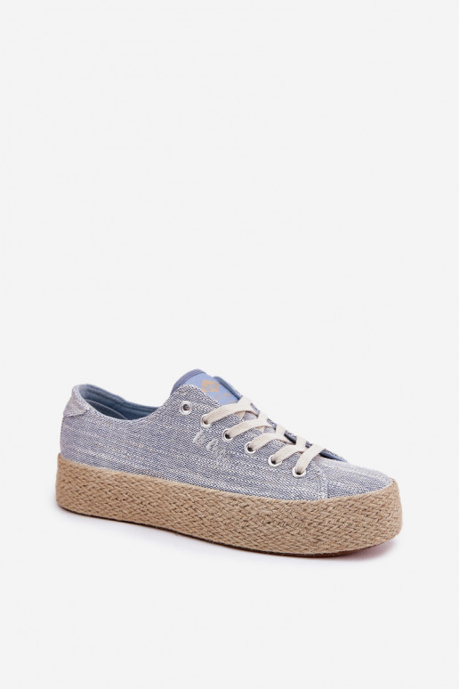 Chaussures de loisirs avec une plateforme Avec tresse Lee Cooper LCDANS-25-02-3283 couleur bleue
