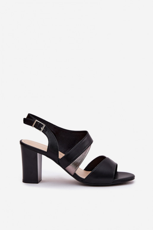 Sandales à talons hauts pour femme Sergio Leone SK866 couleur noire