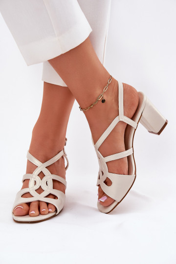 Féminin Sandales à talons hauts Enregistrer Sergio Leone SK884 nacre 2