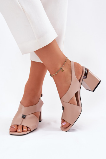 Sandales à talons élégants pour femmes, Vinceza 62238, couleur sable 2