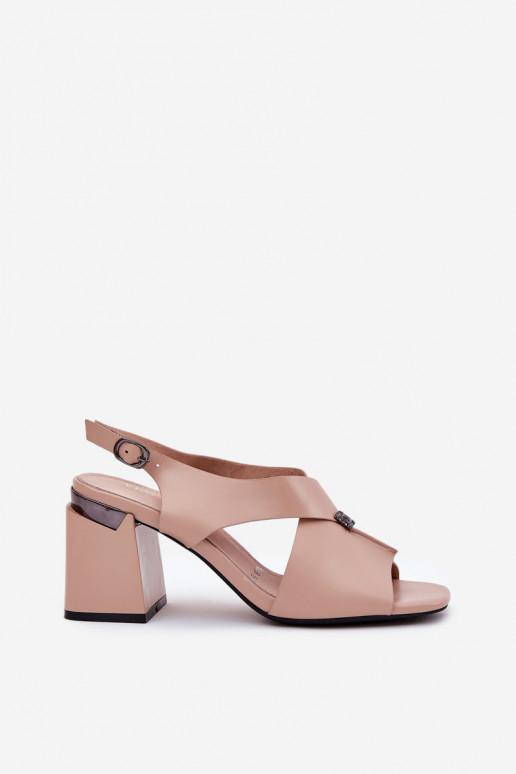 Style élégant Sandales à talons hauts pour femme Vinceza 62238 beige