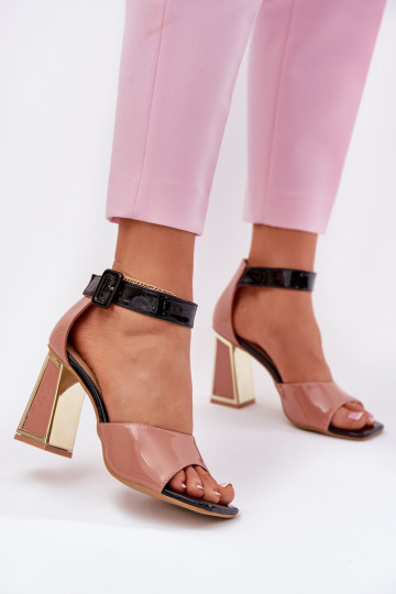 Sandales vernies pour femmes avec talons, Vinceza 20266, couleur rose