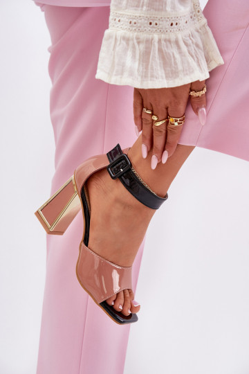 Sandales vernies pour femmes avec talons, Vinceza 20266, couleur rose 2