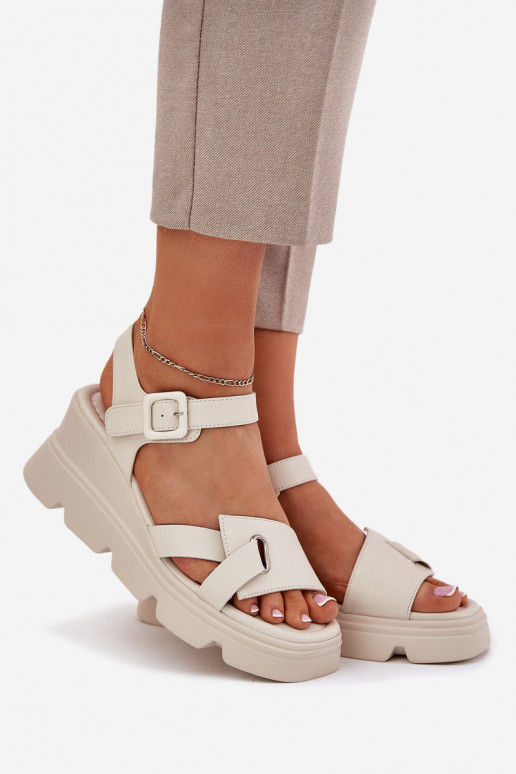 Sandales pour femmes Féminin Sur un coin Artiker 54C1624 beige