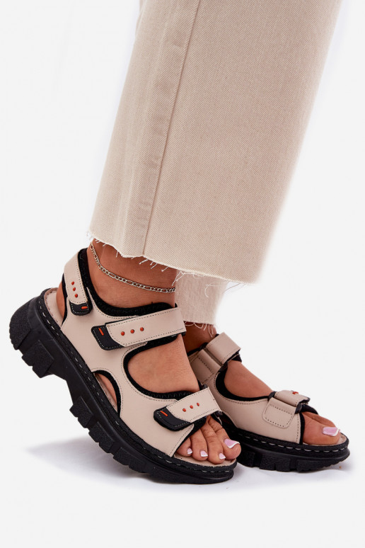 Sandales pour femmes Féminin Z avec fermoir adhésifami Artiker 56C0471 beige