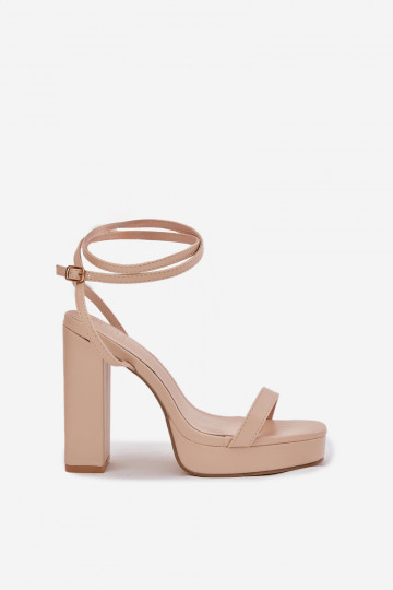 Sandales féminines à rayures, couleur sable, « Fevenne » 2