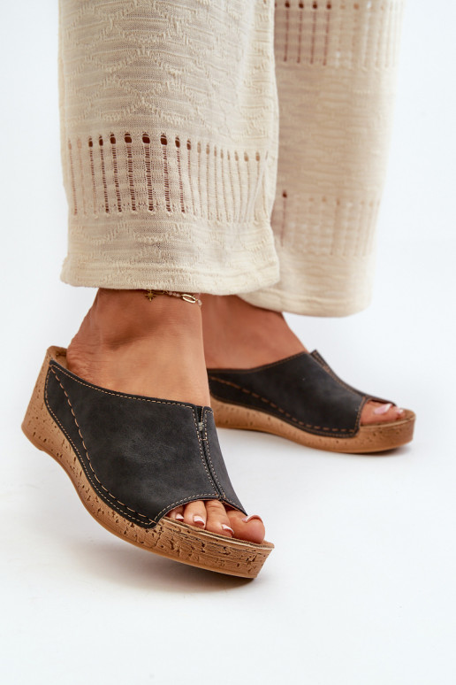 Pantoufles confortables pour femmes Sur un coin Inblu NG000002 couleur noire Pantoufles confortables pour femmes Sur un coin Inblu NG000002 couleur noire