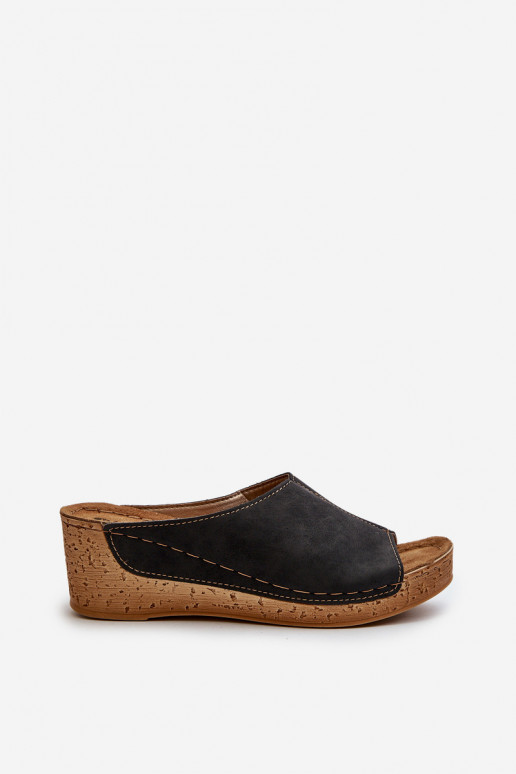 Pantoufles confortables pour femmes Sur un coin Inblu NG000002 couleur noire Pantoufles confortables pour femmes Sur un coin Inblu NG000002 couleur noire