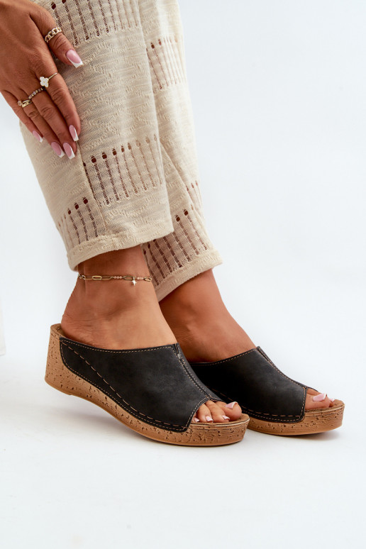 Pantoufles confortables pour femmes Sur un coin Inblu NG000002 couleur noire Pantoufles confortables pour femmes Sur un coin Inblu NG000002 couleur noire