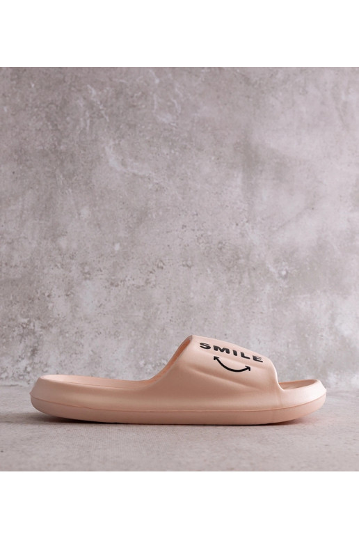 Chaussons en mousse roses, « Smile »