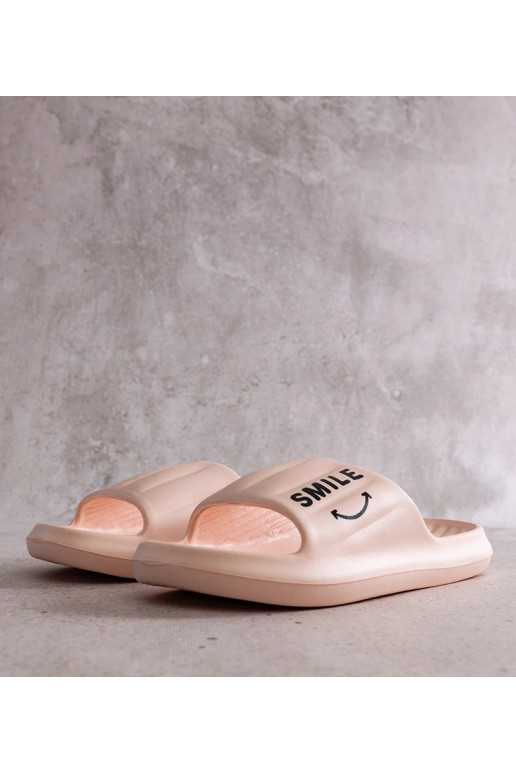Chaussons en mousse roses, « Smile »