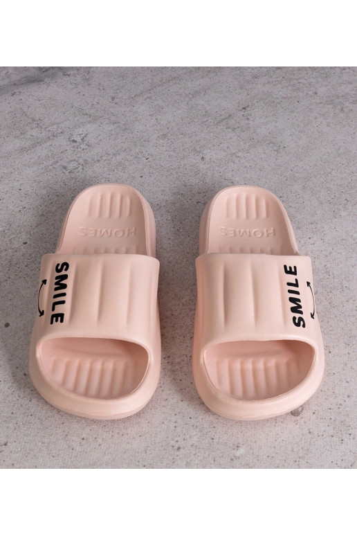 Chaussons en mousse roses, « Smile »