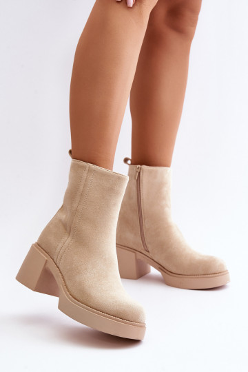 Bottines chaudes beiges...
