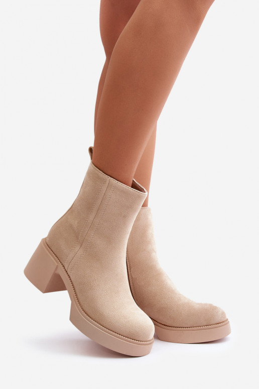 Bottines chaudes beiges pour femmes à...