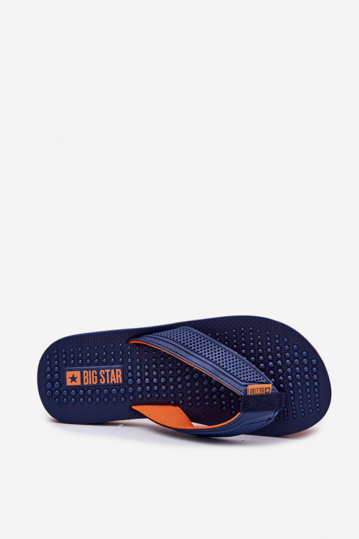 Mâle Chaussons Chaussons Big Star RR174437 bleu foncé