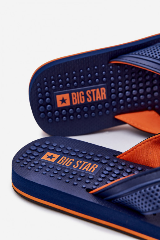 Mâle Chaussons Chaussons Big Star RR174437 bleu foncé