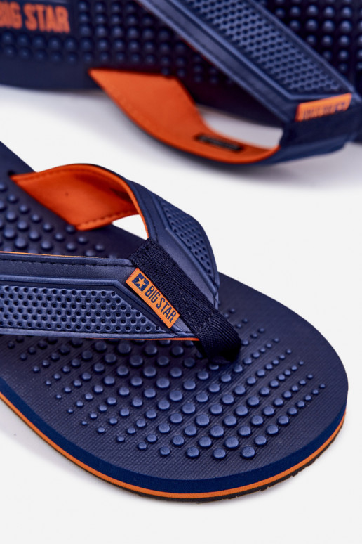 Mâle Chaussons Chaussons Big Star RR174437 bleu foncé