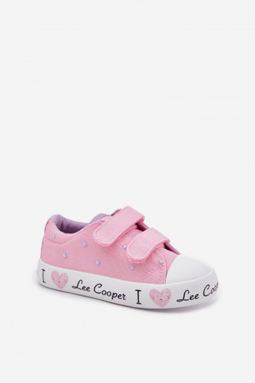 Chaussures décontractées pour enfants de couleur blanche avec velcro, Lee Cooper LCIN-25-02-3264K
