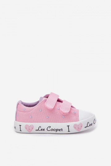 chaussures décontractées Puéril avec attaches adhésives Lee Cooper LCDANS-25-02-3265K couleur rose 2