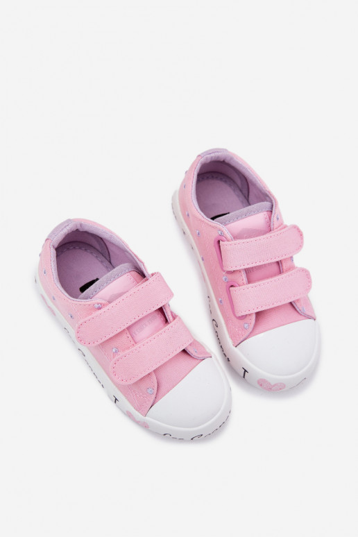 chaussures décontractées Puéril avec attaches adhésives Lee Cooper LCDANS-25-02-3265K couleur rose