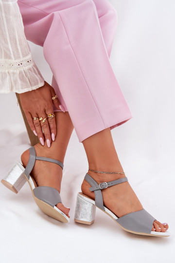 Escarpins gris pour femmes, Vinceza 20275