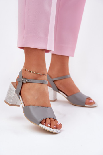 Escarpins gris pour femmes, Vinceza 20275 2