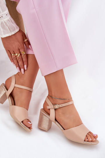 Sandales à talons hauts pour femme Vinceza 20275 beige