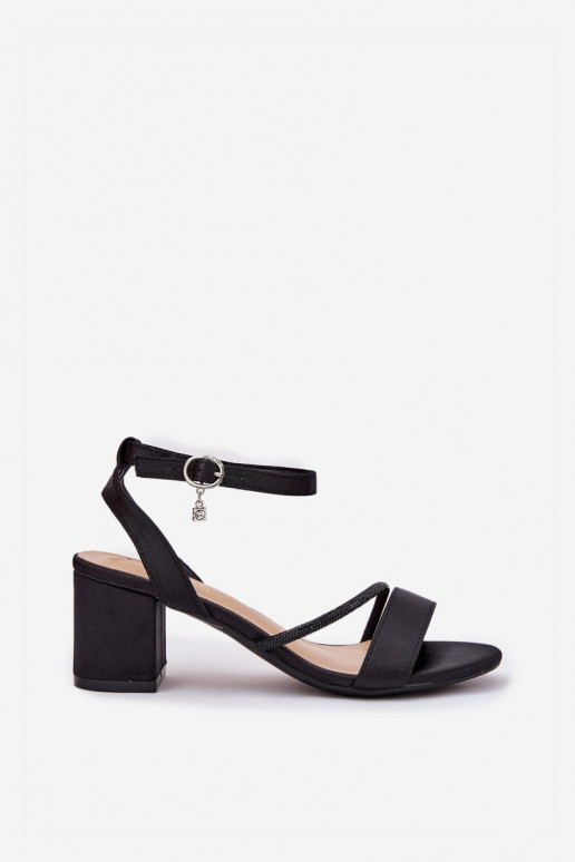 Sandales à talons hauts pour femme avec des yeux qui clignotent Vinceza 20268 couleur noire