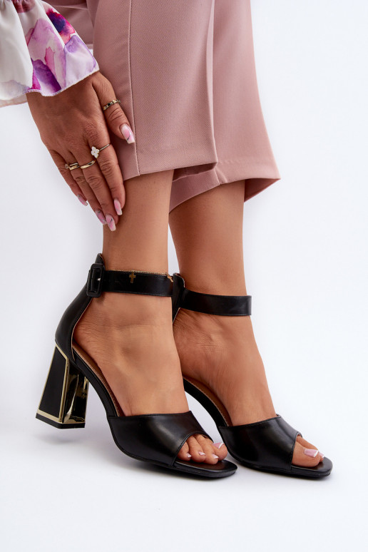 Style élégant Sandales à talons hauts pour femme couleur noire Rosazara