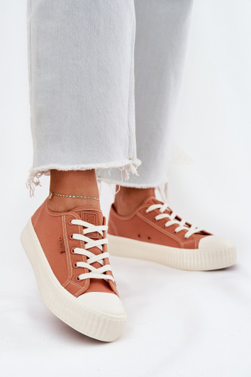 Bottines décontractées orange avec plateforme, Big Star RR274778