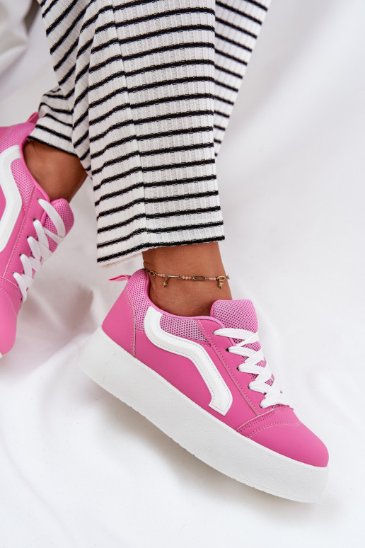 Chaussures modèle baskets Féminin avec une plateforme couleur rose Tellnira