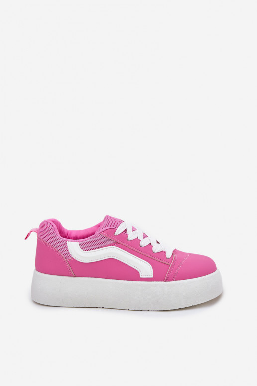 Chaussures modèle baskets Féminin avec une plateforme couleur rose Tellnira
