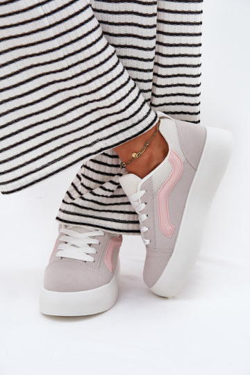 Chaussures modèle baskets Féminin avec une plateforme couleur grise Tellnira 2