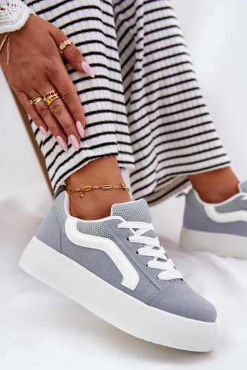 Chaussures modèle baskets Féminin avec une plateforme couleur bleue Tellnira